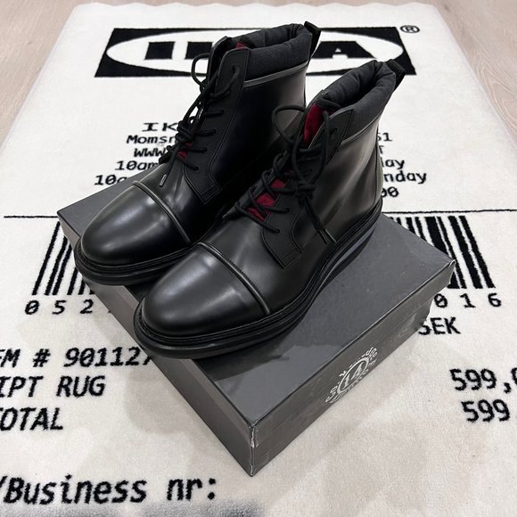 Vintage Foundry Co. Garnet Black Leather Lace Up Boot - Picture 2 of 8